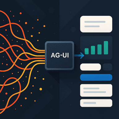 An illustration of agent-streams-ag-ui
